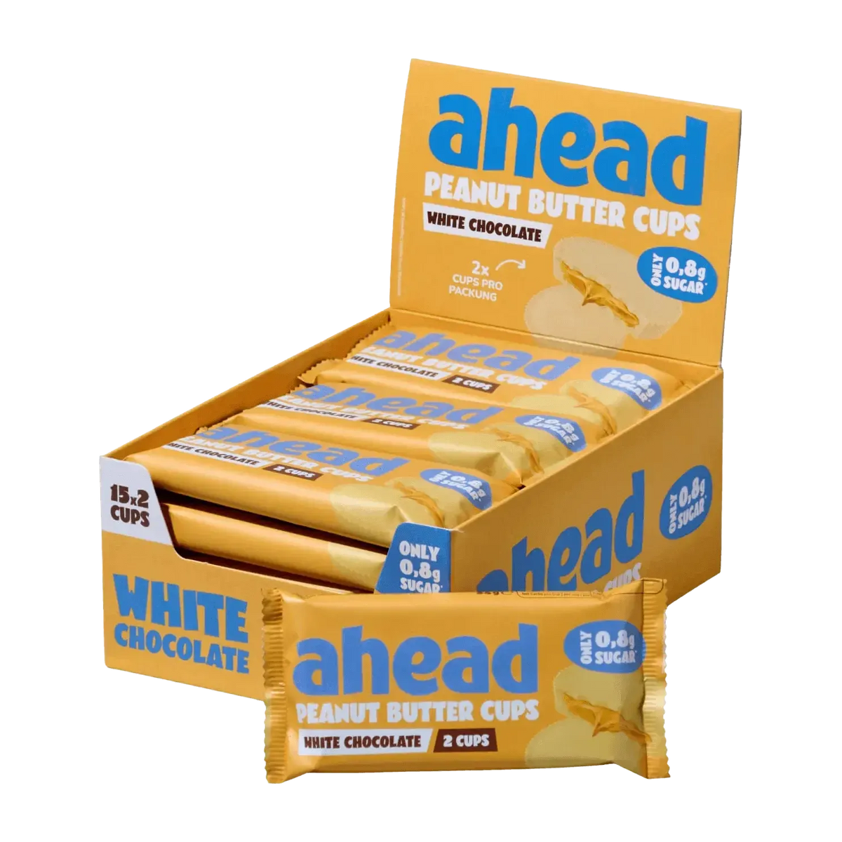 Ahead Cups | 2x17g 2 Cups White Chocolate Peanut Butter