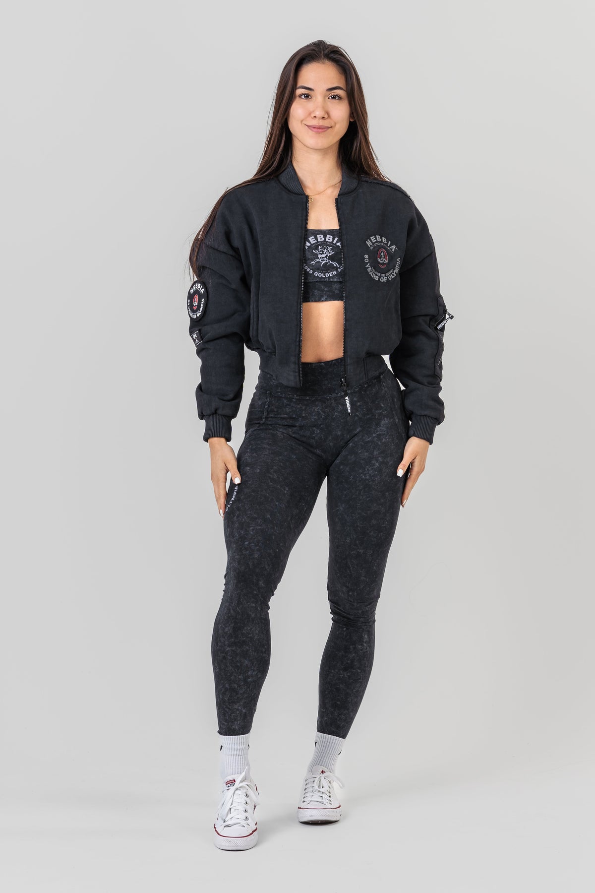 Nebbia Washed-Off Women's Bomber Jacket LEGEND