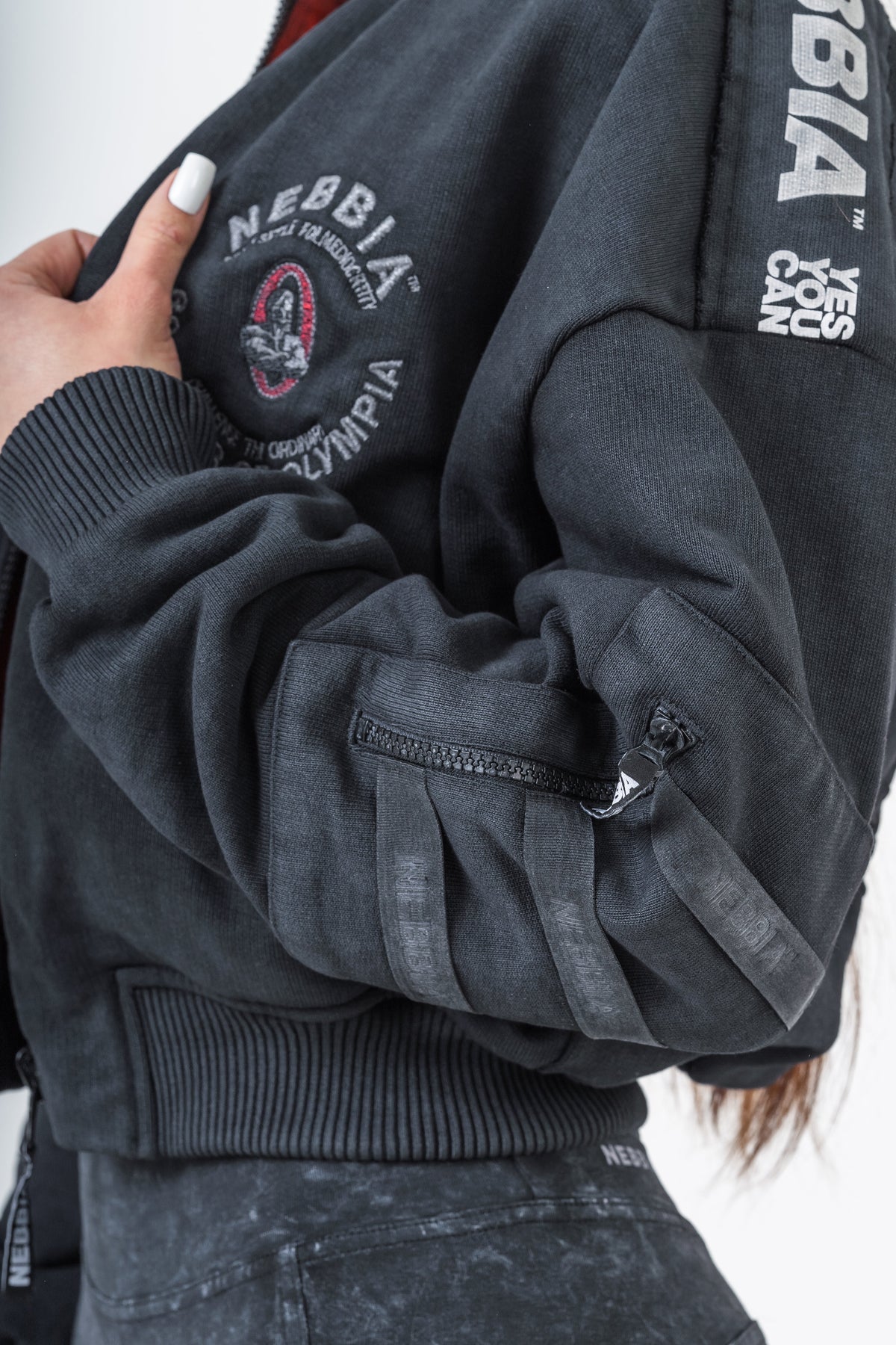 Nebbia Washed-Off Women's Bomber Jacket LEGEND