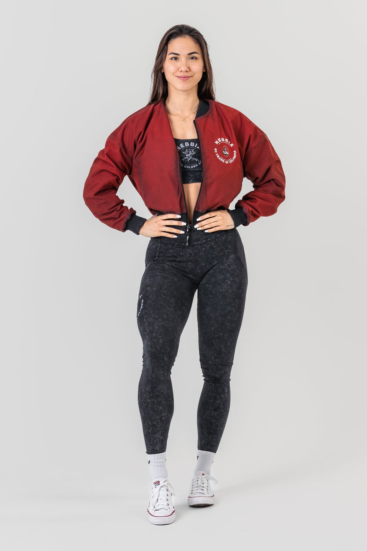 Nebbia Washed-Off Women's Bomber Jacket LEGEND