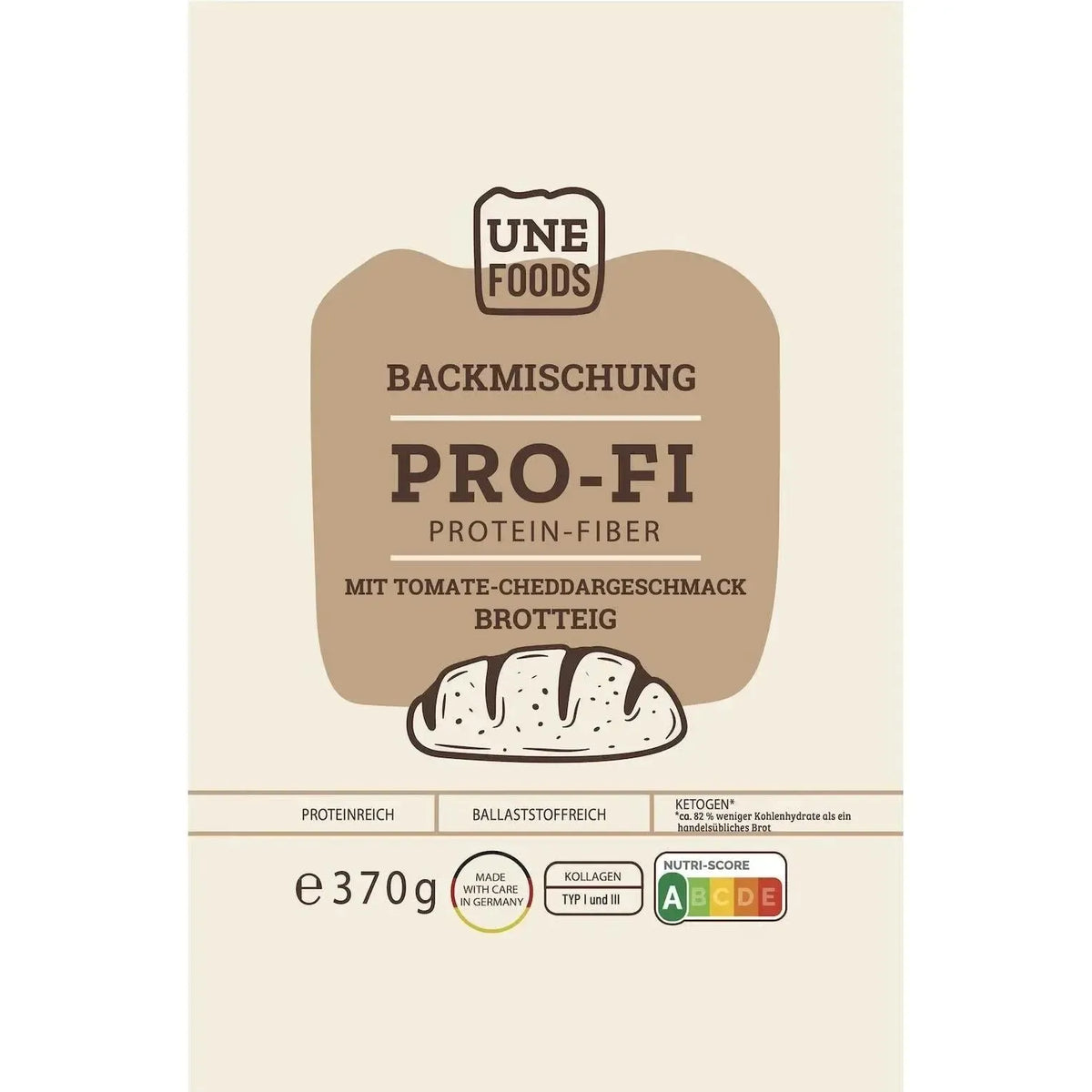 Unefoods Low-Carb Protein-Brotbackmischung | 370g
